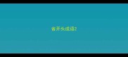省开头成语