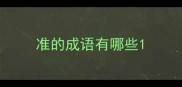 准的成语有哪些