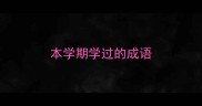 本学期学过的成语