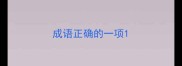 成语正确的一项