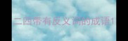 二四带有反义词的成语