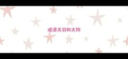 成语关羽和太阳