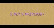 又高兴又难过的成语