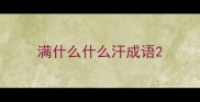 满什么什么汗成语