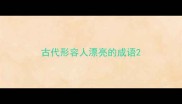 古代形容人漂亮的成语
