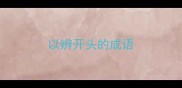 以辨开头的成语