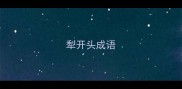 犁开头成语