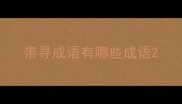 带寻成语有哪些成语