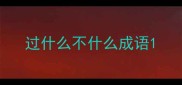 过什么不什么成语