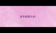 沫字成语大全