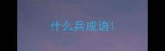 什么兵成语