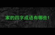 家的四字成语有哪些