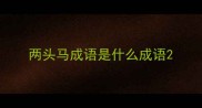 两头马成语是什么成语