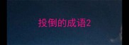 投倒的成语