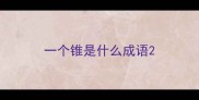 一个锥是什么成语