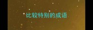 比较特别的成语