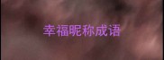 幸福昵称成语