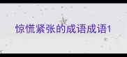 惊慌紧张的成语成语