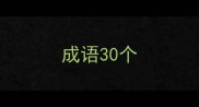 成语30个