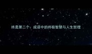 终是第二个成语中的终极智慧与人生哲理