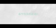 春节快乐的成语