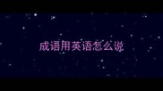 成语用英语怎么说