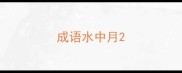 成语水中月