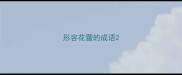 形容花蕾的成语