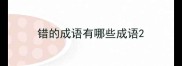错的成语有哪些成语