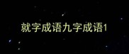 就字成语九字成语