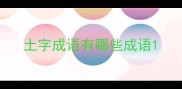 土字成语有哪些成语