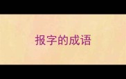报字的成语