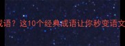 树有那些成语这10个经典成语让你秒变语文课代表