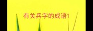 有关兵字的成语