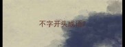 不字开头成语
