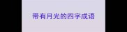 带有月光的四字成语