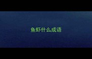 鱼虾什么成语