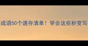 接字成语50个速存清单学会这些秒变写作高手