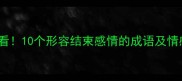 分手离婚必看10个形容结束感情的成语及情感修复指南