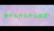 泰什么什么什么成语