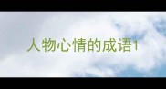 人物心情的成语