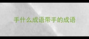 手什么成语带手的成语