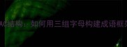 ADAC结构如何用三组字母构建成语框架