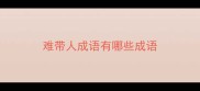 难带人成语有哪些成语