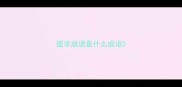 提羊成语是什么成语