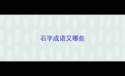 石字成语又哪些
