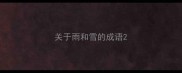 关于雨和雪的成语