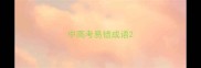 中高考易错成语