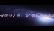 绵延不绝的断肠之思10个表达思念的成语及用法