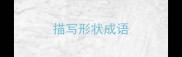 描写形状成语